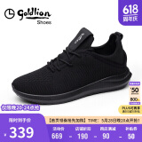 金利来（Goldlion）男士时尚舒适透气轻质休闲鞋591820407APQ-黑色-40码