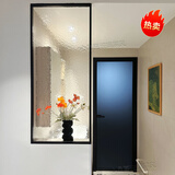 璃想卫生间半墙水波纹艺术玻璃隔断屏风客厅入户淋浴室干区洗手台遮挡 水波纹玻璃隔断 非平方价/ 联系客服报价