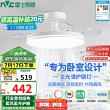 雷士（NVC）LED照明枕边风风扇灯吊扇灯北欧餐厅卧室全光谱1级能效三防白色