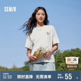 森马[凉感T]观园吉联名短袖T恤女抗菌宽松熊猫夏装潮109324100013
