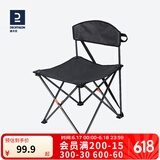 迪卡侬（DECATHLON）户外折叠椅折叠凳钓鱼椅钓鱼凳便携式折叠凳小椅子凳子CAP 黑色