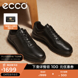 爱步（ECCO）商务休闲鞋 男士休闲皮鞋男鞋牛皮休闲运动鞋子正装鞋 雅仕207124 黑色20712401001 41