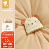 贝肽斯婴儿帽子春秋新生儿棉质胎帽宝宝0-3个月初生护头囟门帽 老虎-米色 秋冬 3-12个月（帽围39-45cm）
