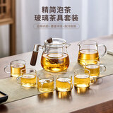 泥也玻璃茶具泡茶壶茶具套装家用2026新款喝茶杯套装玻璃茶具加厚茶杯