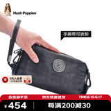 暇步士（Hush Puppies）男士手包轻奢高档品牌真皮商务手抓包2025新款头层牛皮双色手拿包 银灰色HA-1811711W-5813