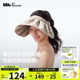 蕉下（beneunder）遮阳帽子防晒帽女防紫外线太阳帽贝壳空顶帽便携TS550杏米