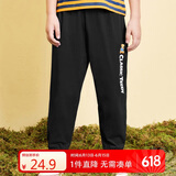 Classic Teddy精典泰迪儿童裤子男女童防蚊裤夏季宝宝纯棉薄款长裤 黑色 110 