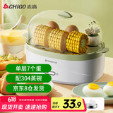 志高（CHIGO）煮蛋器蒸蛋器 家用电蒸锅多功能早餐煮蛋机 防干烧煮蛋神器 可煮7个蛋【配蒸碗+量杯】ZDQ208