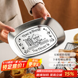 舍里西餐厅复古餐盘薯条装盘创意马口铁小托盘干果盘零食盘小吃盘 房子- 25.5cm 单个入