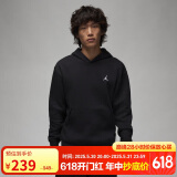 Jordan男连帽卫衣/套头衫 针织加绒 运动休闲FJ7775-010黑色XL