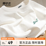 雪中飞白色短袖t恤女2025新款夏季纯棉宽松半袖运动休闲风简约M 白色|8162-17018F (女款) M