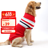 憨憨宠 狗狗衣服 狗衣服宠物衣服秋冬装卫衣中大型犬毛衣金毛大狗衣服 红色 24号适合40-62斤狗狗