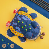 王的手创 手工刺绣diy材料包金蟾口金包制作打发时间创意孕期自绣 腰缠万贯（DIY材料包）含绣绷