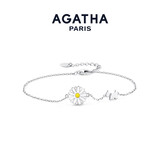 AGATHA/瑷嘉莎 雏菊系列银手链女士 圣诞节生日礼物送女友闺蜜高级感