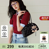 欧时纳（JUST STAR）华夫法棍包包女款2025年新款轻奢侈单肩包波士顿腋下包生日礼物女