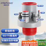 英特汉莎（interhasa!）下水道防臭神器封口器厨房下水三通密封塞净水器洗碗机多功能接头