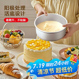 杰凯诺 烘焙工具 阳极戚风蛋糕模具 慕斯模具 活底圆形铝模8寸