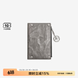 GROTTO个乐植鞣绵羊皮真皮卡包卡夹钱包轻奢男女款情侣礼物 皓月银 均码