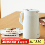 虎牌（TIGER）保温壶 304不锈钢时尚简约保温壶PWO-A12C-W 白色1.2L