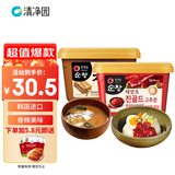 清净园韩国进口 部队火锅石锅拌饭炒年糕酱金辣椒酱450g+生大酱500g
