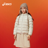 亚瑟士（asics）童装冬季儿童柔软舒适三防轻薄保暖羽绒服【高充绒量】 奶白色 清洁度1000-鸭绒 140 充绒量79g