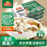 冻品先生 安井 免浆黑鱼片 250g*3盒  水煮鱼生鲜食材 冷冻鱼类方便菜