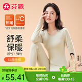 芬腾保暖内衣情侣女秋季新款修身百搭内衣男士打底秋衣秋裤套装 女款E-果绿 XL
