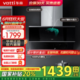 华帝（VATTI）国家政府补贴20% 油烟机 侧吸式 超薄 24/25立方大吸力 挥手操作 变频自动洗 华帝抽油烟机家用 经典丨顶侧双吸24立方丨i11142