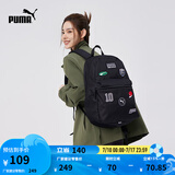 彪马（PUMA）官方 复古休闲双肩包书包 PATCH BACKPACK 079194 黑色-01 OSFA/均码