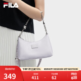 FILA 斐乐官方女包挎包夏季新款简约时尚斜挎包单肩包腋下包 浅中灰色-GY XS
