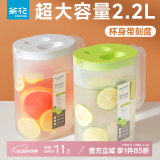 茶花（CHAHUA） 冷水壶塑料家用凉水壶果汁壶大容量杯子耐热耐高温凉水杯茶壶 随机色【带刻度】 2200ml