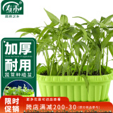 寿禾 种菜盆阳台家庭蔬菜种植方形盆 长形蔬菜种植盆(绿色)组合装2个