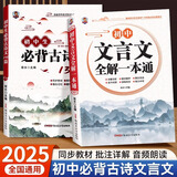 2025初中必背古诗文138篇+文言文全解一本通配套人教版 初中必背古诗词和文言文小升初初一语文课外阅读训练完全解读初中生备 【全2本】初中文言文全解+必背古诗文138篇 初中通用