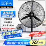 长城（CHANGCHENG）工业风扇电风扇工厂车间大风力落地扇强力超大工业扇商用大功率牛角扇交流定频工业电风扇FL-75