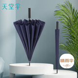 天堂 长柄加大雨伞半自动强抗风商务直杆伞晴雨伞65*16骨11013E深藏青