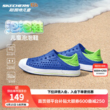 Skechers斯凯奇儿童洞洞鞋夏季凉鞋男女童涉水溯溪鞋防滑沙滩拖鞋91995L 男童/蓝色/柠檬色/BLLM 36