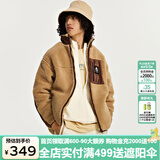 卡帕羊羔绒茄克情侣男女运动撞色休闲外套开衫长袖K0DZ2JJ90D