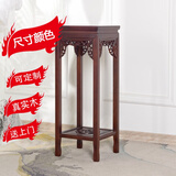 瑞呈堂 花架实木 阳台客厅简约中式老榆木花架多层室内绿萝吊兰多肉花架 木红色30x80cm