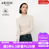 艾诺丝雅诗【商场同款】新款100%绵羊毛修身打底针织衫内搭30938083 花米色 M