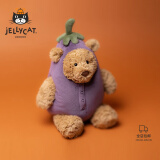 Jellycat巴塞罗熊茄子装毛绒玩具公仔泰迪熊玩偶秋冬新品送礼520礼物 巴塞罗熊茄子装 高30 X 宽15 CM