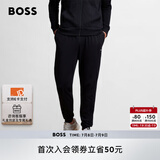 BOSS 男士棉质混纺休闲薄款运动卫裤 001-黑色 2XL