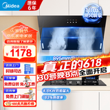 美的出品WAHIN抽油烟机近吸侧吸式家用18m³大吸力H3S厨房出租房脱排吸油烟机燃气灶具小黑翼两件套装 【烟灶套装】搭配4.6KW大火力台嵌两用灶-液化气 厨房电器