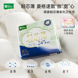 雨森轻芯薄日用夜用卫生巾姨妈巾245/290/360mm任选干爽透气绵柔舒适 棉柔 245mm 10片 绵柔表层