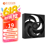 ID-COOLING（酷凛）12CM机箱风扇 黑色无光 4PIN接口 PWM温控散热 适用240/360水冷 风冷散热器改装 AS-120-K