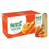 百事可乐纯果乐 100%果汁 胡萝卜+橙复合果蔬汁1L*8礼盒款 家庭送礼礼盒