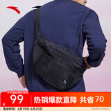 安踏（ANTA）腰包男女同款夏季暑期旅行休闲百搭单肩通勤跑步黑色斜挎运动胸包 黑色 992337132G-1 均码