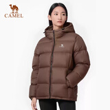 骆驼（CAMEL）户外羽绒服600蓬男女新款短款厚外套面包服