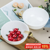 斯凯绨（Sky Top）陶瓷汤碗泡面碗纯白沙拉碗骨瓷家用酒店餐具套装7英寸奥碗2件