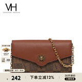 VANESSA HOGAN VH女包太阳神系列贝伦信封包轻奢斜挎包链条包纪念日礼物送女友 棕色