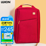 乐上（LEXON）女士时尚休闲书包商务背包14英寸笔记本电脑包旅行包波尔多红